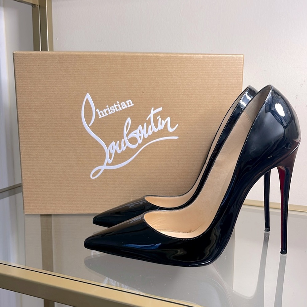 Christian Louboutin Black So Kate 120 Patent Leather Pump